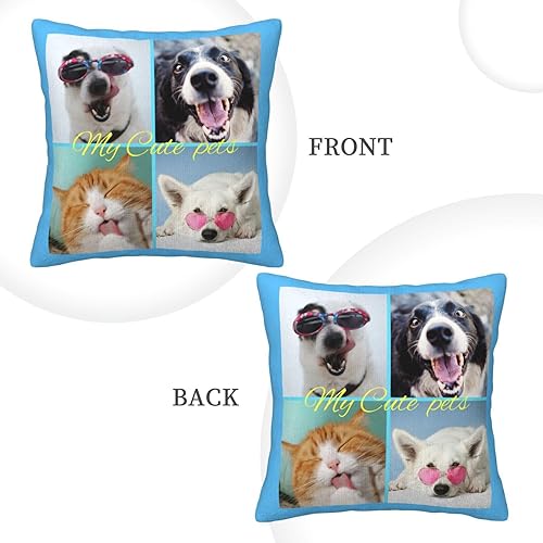 Miniatura 4 de Almohada personalizada con texto fotográfico, funda de almohada de pana personalizada de dos lados, regalos personalizados para parejas en