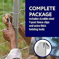 Vista 2 de Impresa Herramienta dobladora de clip en T – Clips de valla de poste en T de instalación rápida – Bridas de alambre de metal resistentes