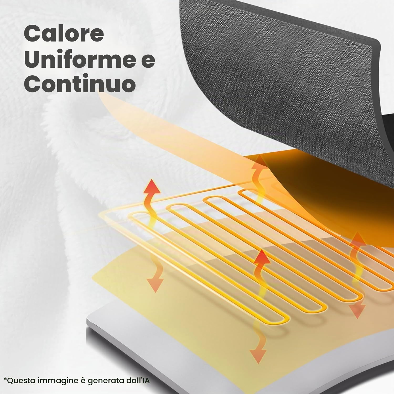 Coperta Elettrica Riscaldata Flanella Grande 150x200cm, Protezione Spegnimento Automatico 10 Ore, Riscaldamento Rapido e Uniforme, Display Digitale e Controllo Intelligente Della Temperatura, Lavabile