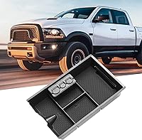 Vista 9 de Jaronx Organizador de consola central Dodge RAM, caja de almacenamiento para Dodge RAM 1500 (2009-2018) y 2500/3500 (2010-2018), bandeja