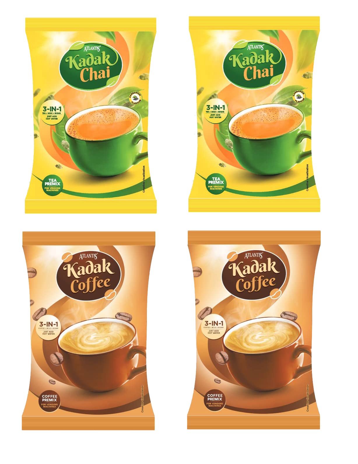 Atlantis 3 in 1 Instant Kadak Cardamom Tea and Medium RostedCoffee Premix Powder Contains Tea, Coffee, Milk and Sugar) 2 Kg each for Vending Machines (B09MD8WMMB) Amazon Price History, Amazon Price Tracker