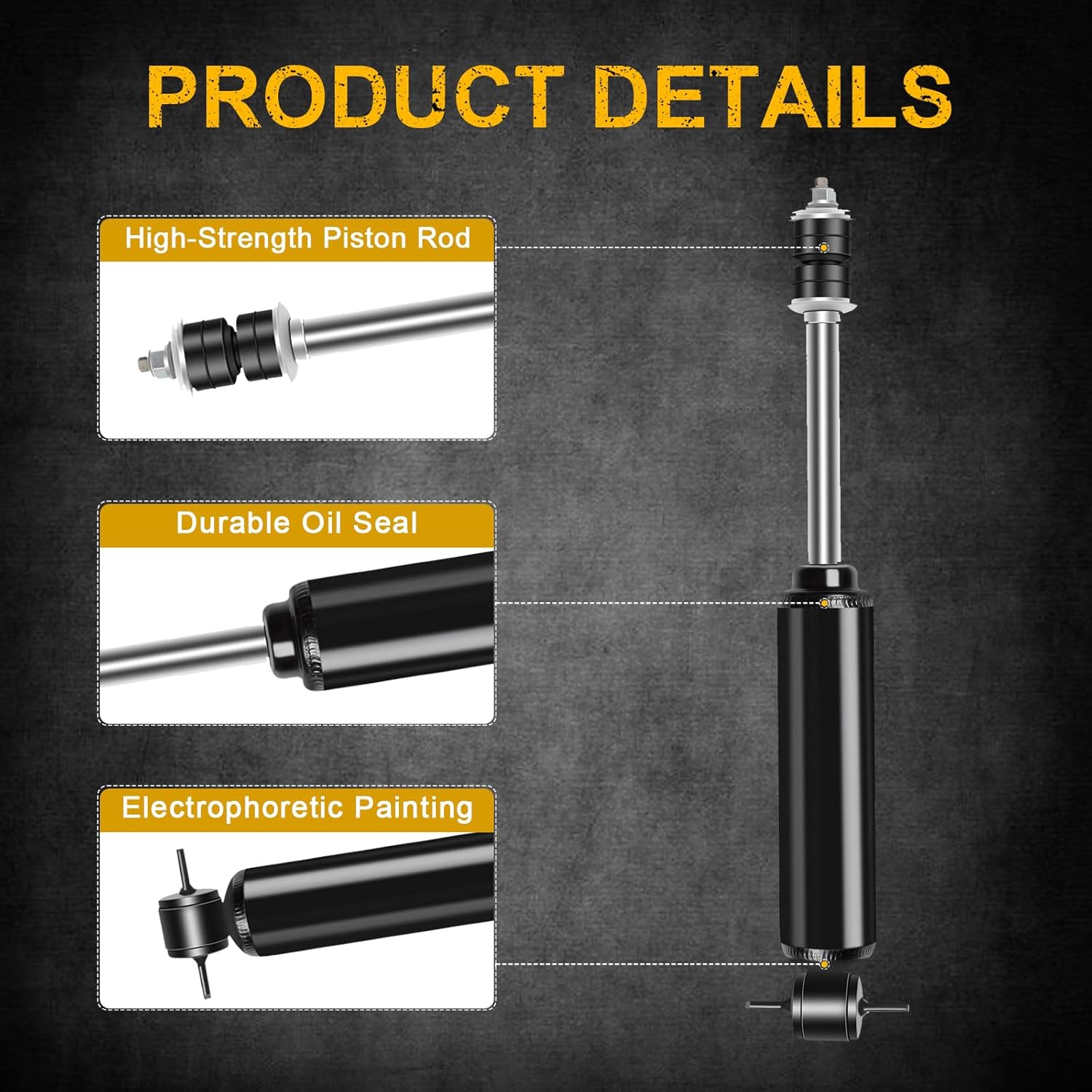 ASAPE Front and Rear Shock Absorbers Struts 4PCS Set Fit for 1985-2005 for Chevrolet Astro 1985-2005 for GMC Safari Auto Shocks Replacement 344082 37064 344081 37063