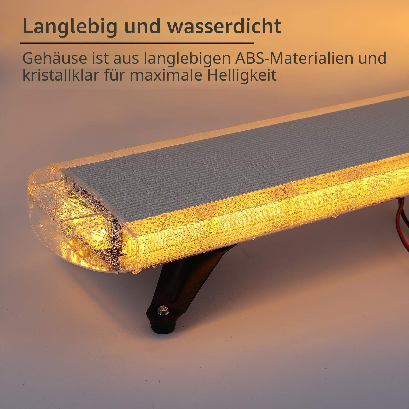 Justech 88LED Rundumleuchte Notfall Licht Warnblinklicht Emergenecy Warnung Alarm Warnlicht 21Module Bernstein Digitalanzeige Steuerschalte 88W 12/24V 5m Warnlicht für PKW Fahrzeug KFZ LKW Anhänger