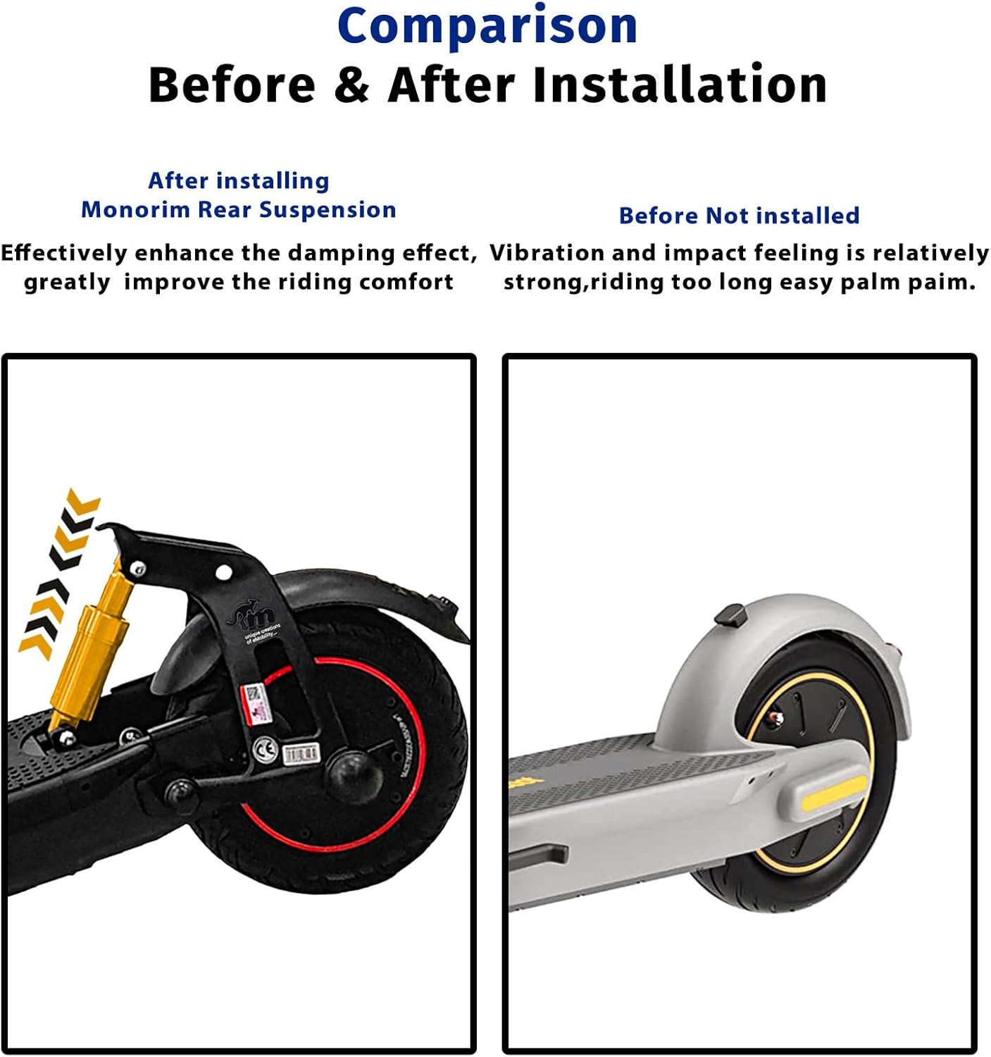 Monorim 2 Mxr1 Rear Suspension Kit Compatible with Segway G30 D/E/P/DII/LEII/LD/LE/LP Elertric Scooter More Comfortable Upgrade Accessories