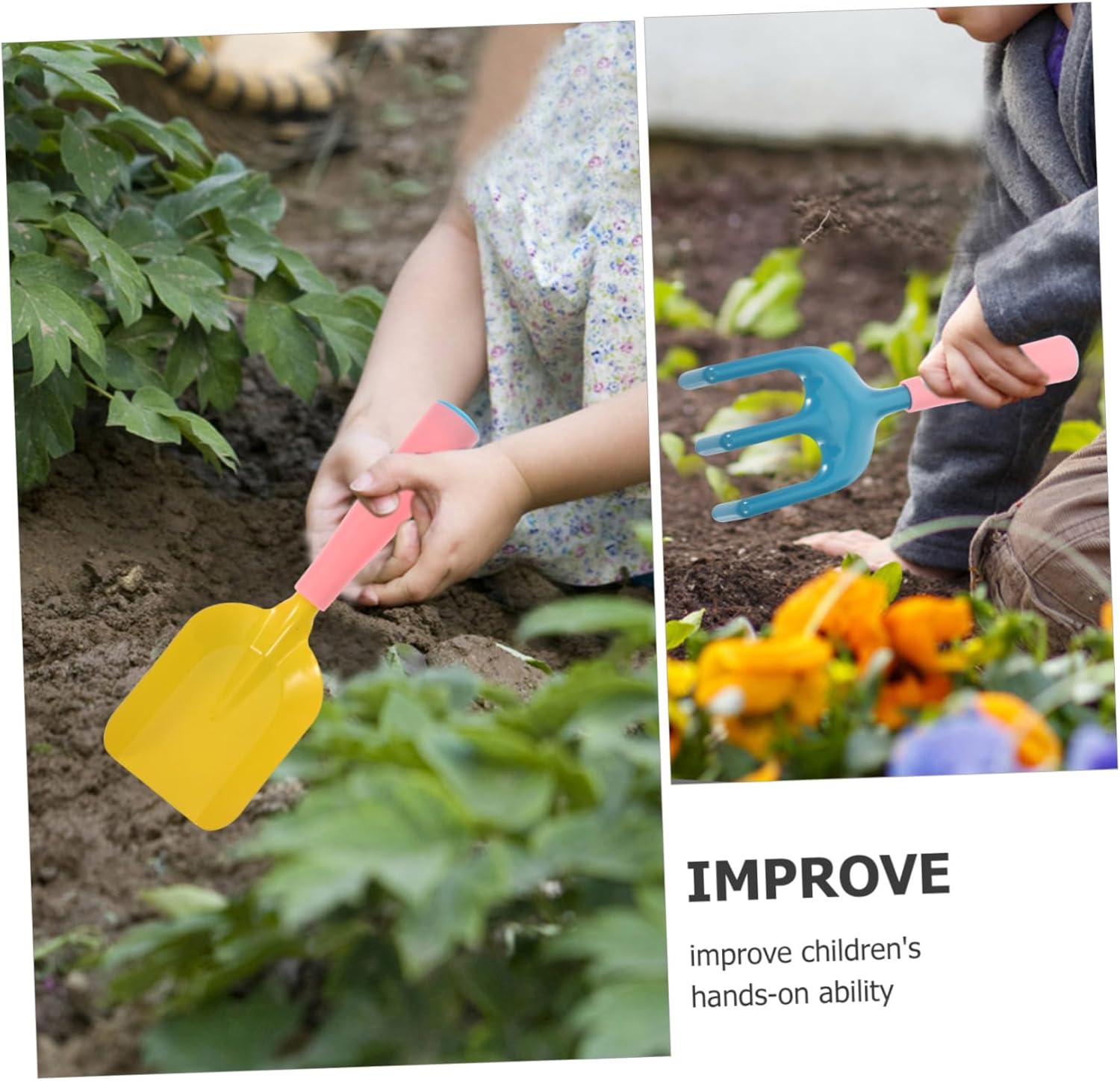 1set Boy Girl Gardening Tool Set Boy Girl Garden Kit Shovel Rake Gloves Apron Watering Can and Carry Bag Lightweight Tools for Boys and Girls