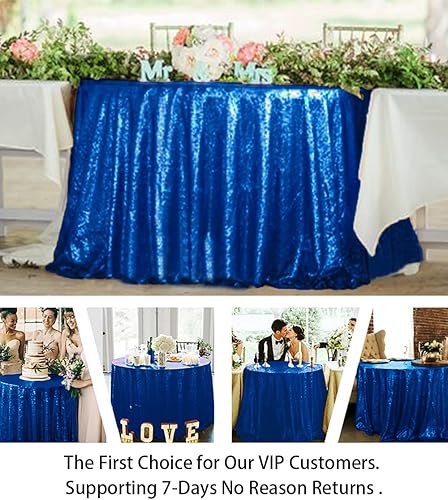 Vista 32 de ShiDianYi Mantel redondo de 90 pulgadas, mantel de lentejuelas color fucsia con purpurina para tarta, postre brillante, para fiesta de cumpleaños