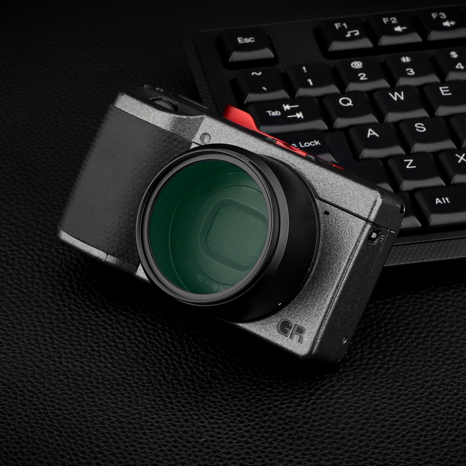 Haoge LAR-GR Objektiv, 49 mm, Filteradapterring für RICOH GR III GRIII GR3 Digitalkompaktkamera für 49 mm UV & GW-4 Weitwinkelobjektiv, ersetzt GA-1