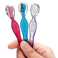 Vista 6 de 24 piezas de maquinilla de afeitar de cejas, mini afeitadora portátil de cejas multiusos, de acero inoxidable, herramientas de cuidado facial