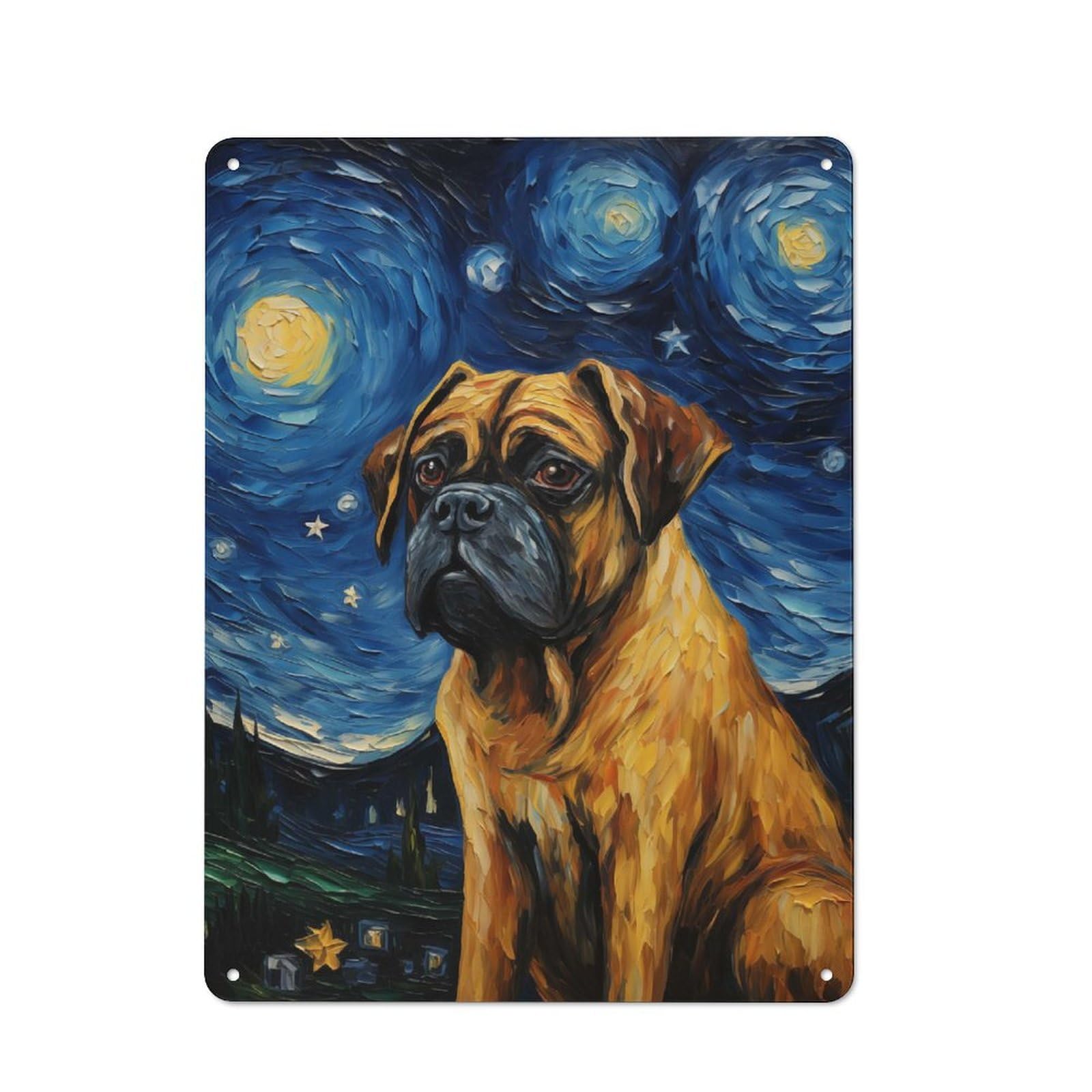 Junmoney Style-23 Bullmastiff Vintage-Inspired Tin Sign 40X30cm For Garage Or Workshop, For Vintage Wall Decor Fans, For Metal Sign Collectors