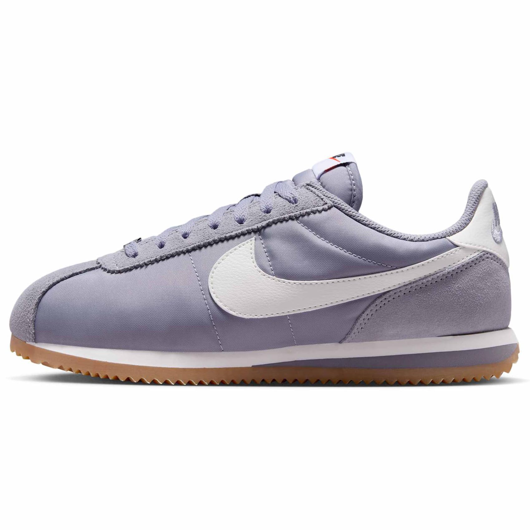 Nike Women's Cement Grey/Gum Light Brown/Safety Orange (Wmns) Cortez Textile ' Sail' Dz2795-005