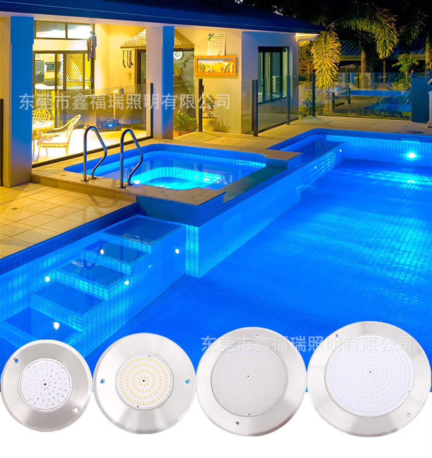 EDEDE Luci Piscina, Swimming Pool Light 18W 25W 35W Ultra-Thin Wall-Mounted Stainless Steel Underwater Waterproof Landscape(Groen,45W)