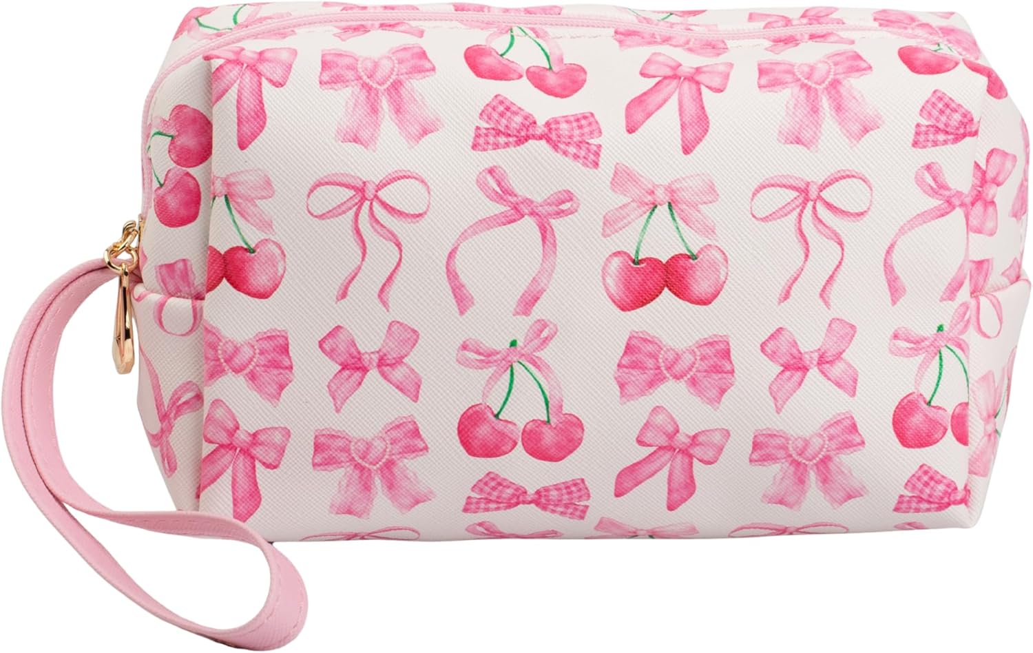 makeup bag for women Girls, Travel Cosmetic Bag with Zipper Leather Cosmetic Bag Portable Toiletry Bag for Daily Use