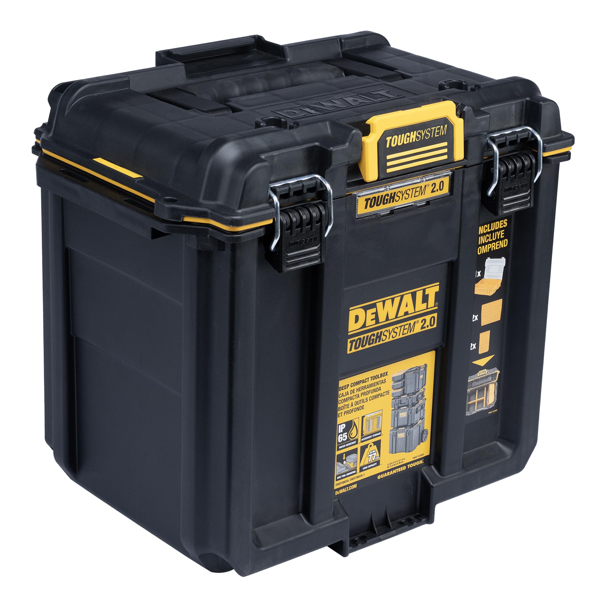 DEWALT TOUGHSYSTEM 2.0 Caja de herramientas compacta y duradera con separadores extraíbles (DWST08035)