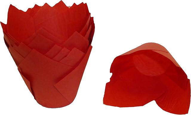 Scrumptious Sprinkles 5704 Tulip Muffin Cases, Red x 50