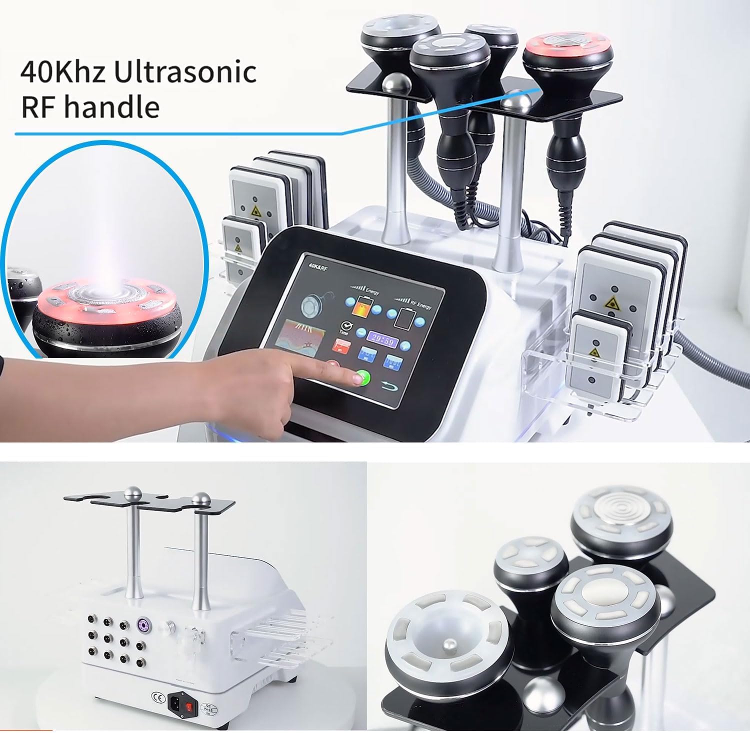 6 In 1 Macchina Cavitazione 40k massaggiatore professionale a radiofrequenza Ultrasuoni Lipolaser Dispositivo Bellezza Vuoto per Cura Del Viso Corpo Scultura Anticellulite braccia vita coscia