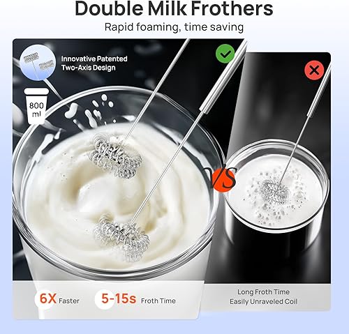 Miniatura 6 de Consciot Batidora de inmersión 7 en 1 de mano máx. 1100 W, emulsionante de barra con todo el eje de licuadora de acero inoxidable, control de