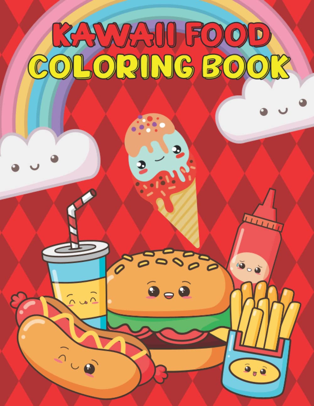 Buy Kawaii Food Coloring book Super Cute Kawaii Food Coloring Book For