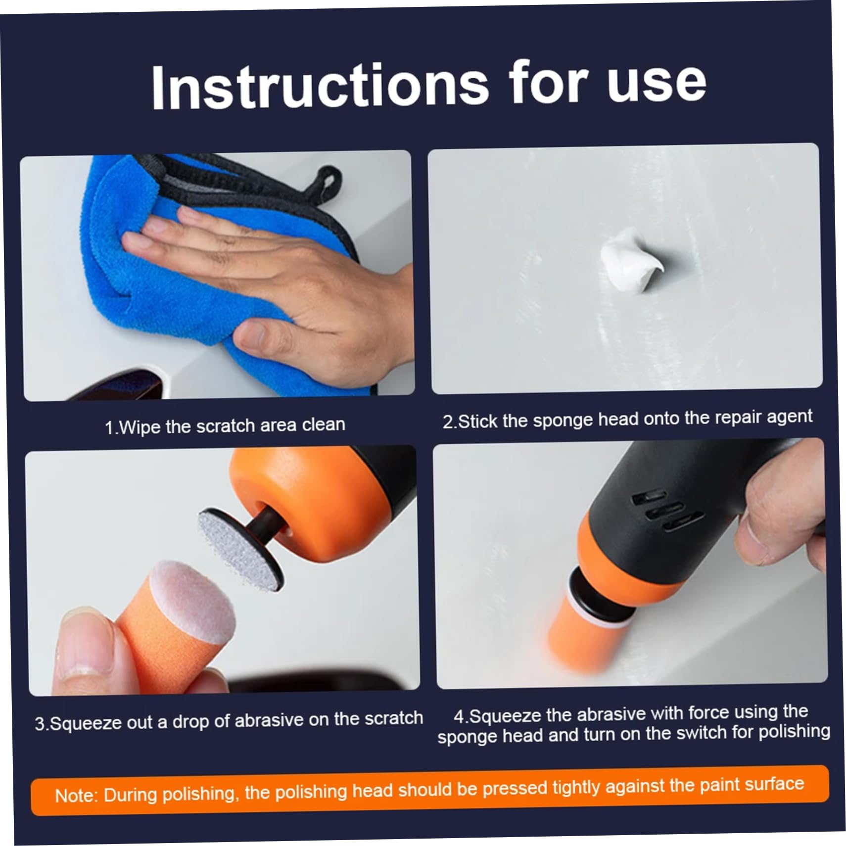 Détails De Voiture.Mains Mâles Avec Polisseur Orbital Dans L'atelier De Réparation Automobile