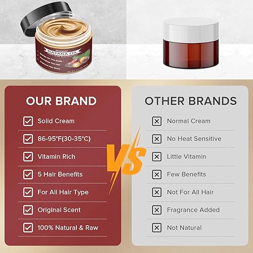 Miniatura 4 de Aceite de batana crudo para el crecimiento del cabello, Dr. Sebi Pure Aceite de Batana natural hidratante para el cuero cabelludo, mascarilla