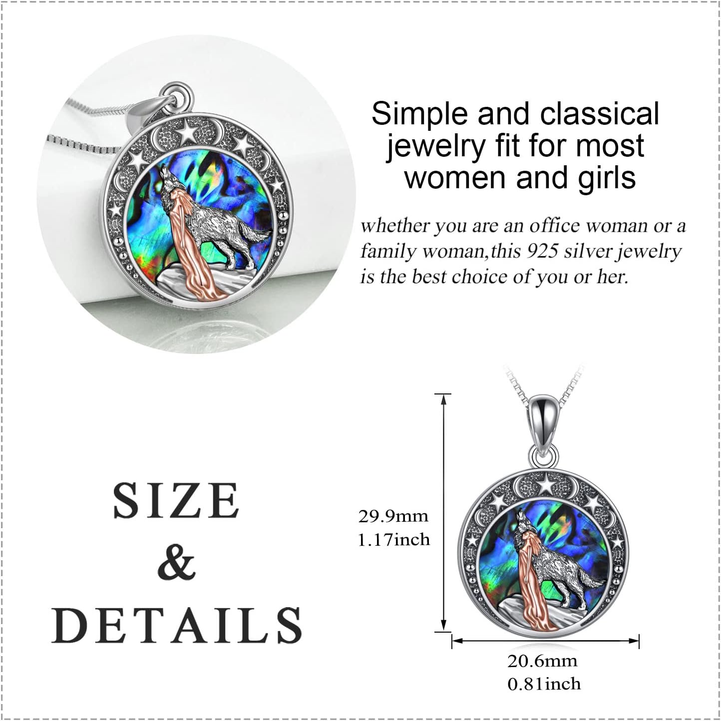 LUHE Animal Necklace Sterling Silver Cute Pendant Jewelry Gifts for Women and Teens