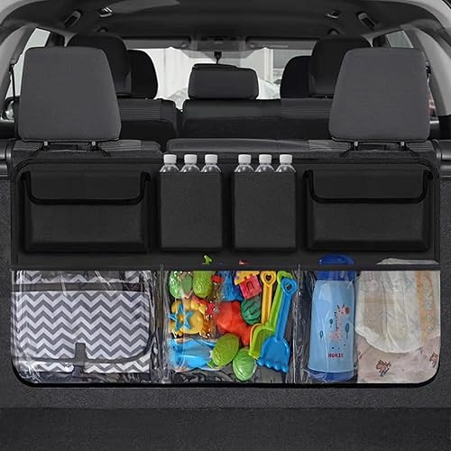 Organizador y almacenamiento para maletero de automóvil, organizador colgante para asiento trasero para SUV, camión, MPV, camioneta, bolsa de