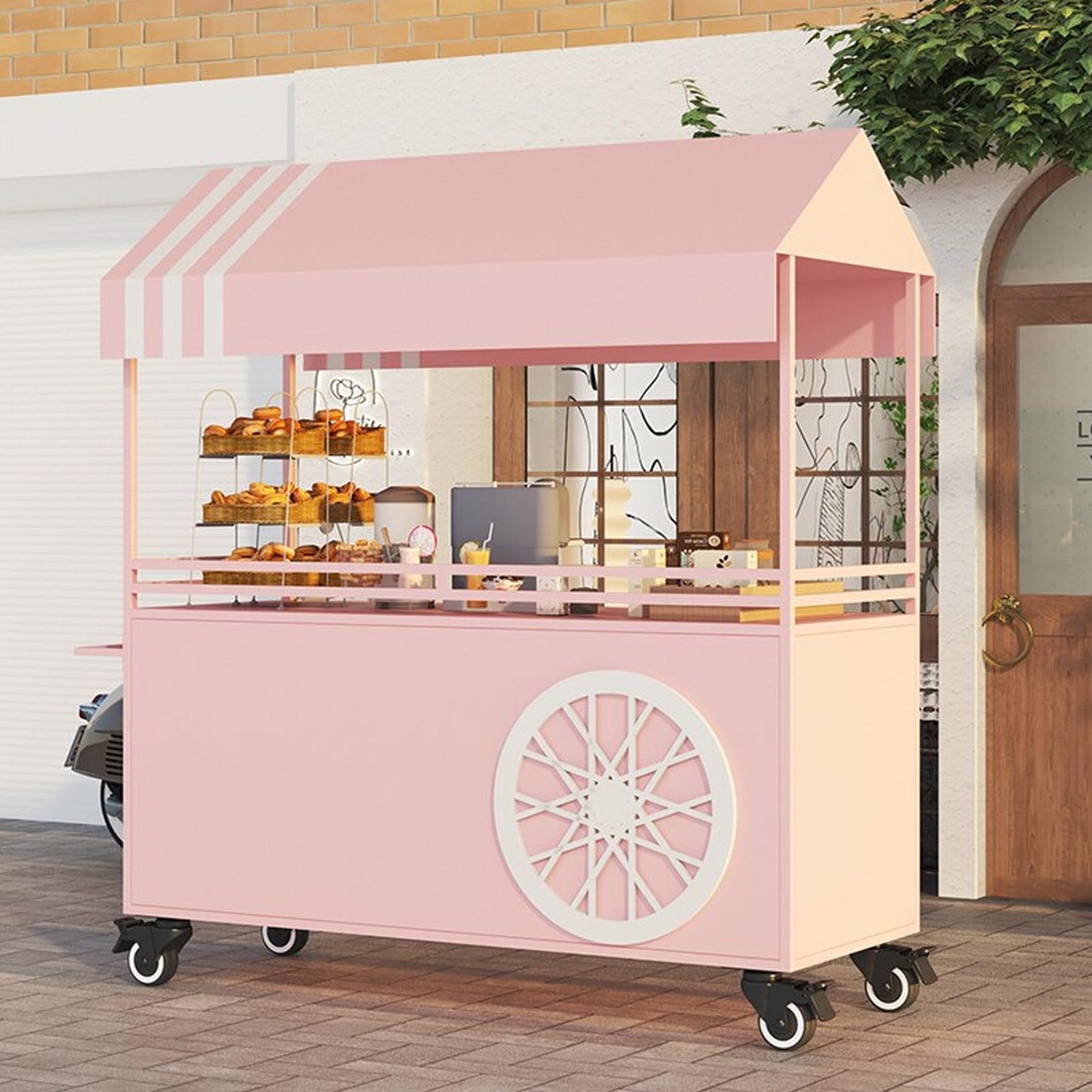 Portab - Carrello alimentare per mercatini notturni, centri commerciali, marketsack e supporto promozionale ()