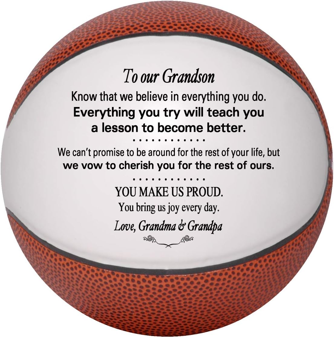 Personalized Custom Basketball - Dad to Son - Mom to Son - Grandpa to Grandson - Grandma to Grandson