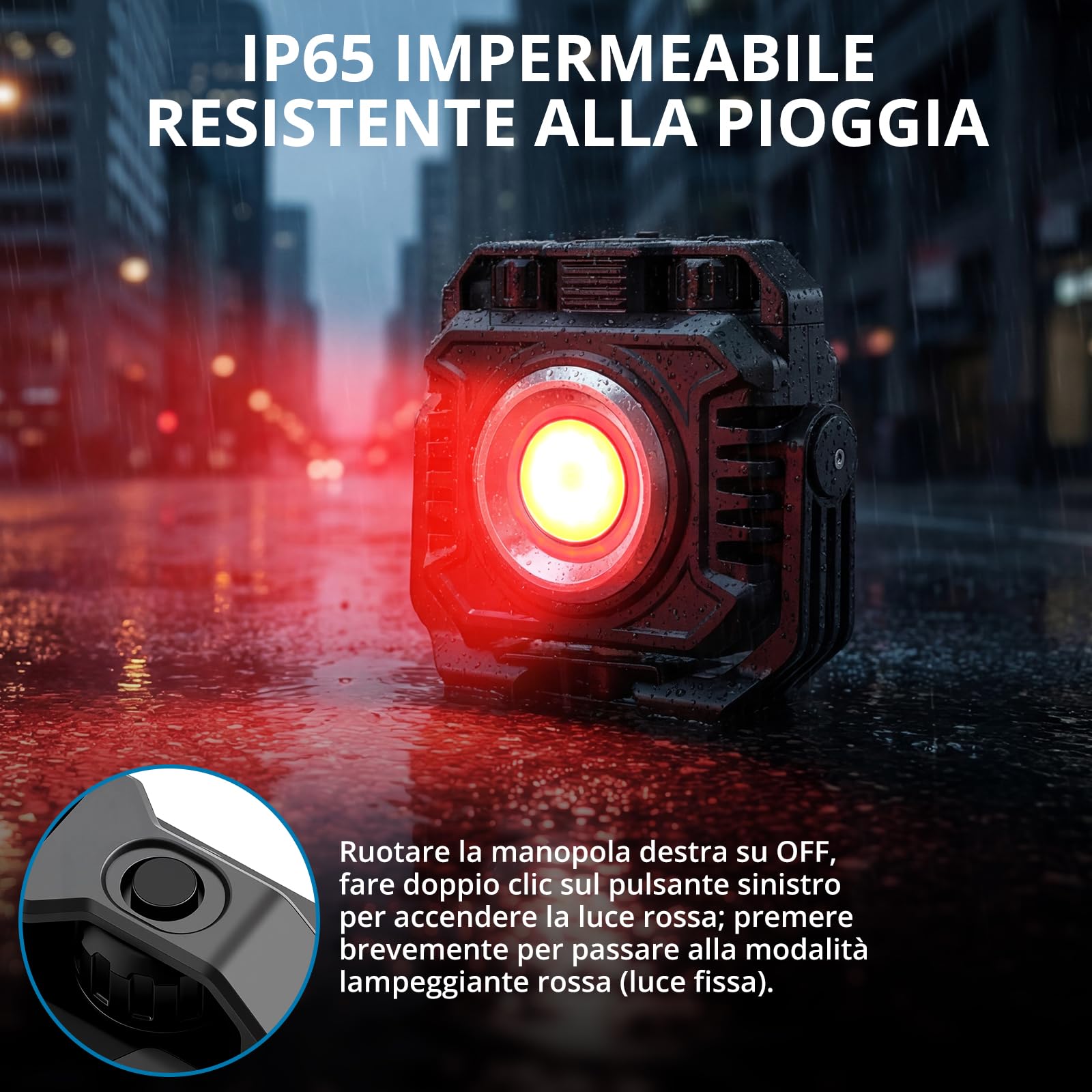 AUTOUTLET 2pz Lampada Portatile LED Ricaricabile 1500 LM,Lampada da Lavoro con 3 Modalità di Illuminazione,Impermeabile IP65 Supporto Girevole 360°Magnete+Gancio+Attacco 1/4",per Officina Campeggio