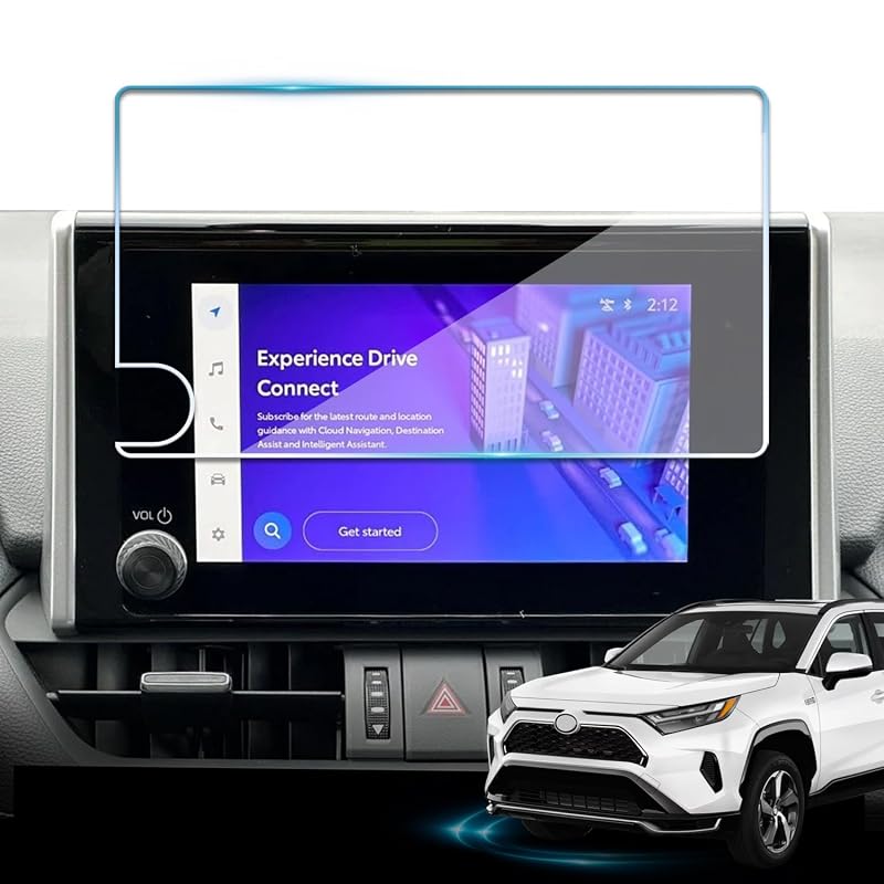Película de vidro temperado para tela multimídia de 20,3 cm do Toyota RAV4 2023–2025 VEIROOM, transparente