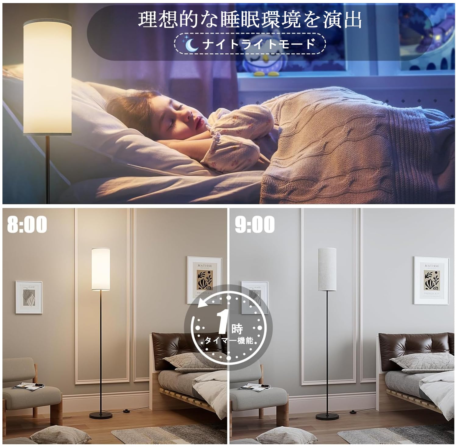 Amazon.co.jp : フロアライト 間接照明 LED スタンドライト 調光調色