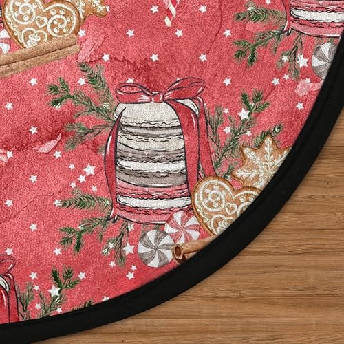 Miniatura 3 de Christmas Sweet Candy Biscuit 10 Round Area Rug 3ft Machine Washable Circular Rugs for Dining Room Table Bedroom Playroom Throw Rugs for Dog Living