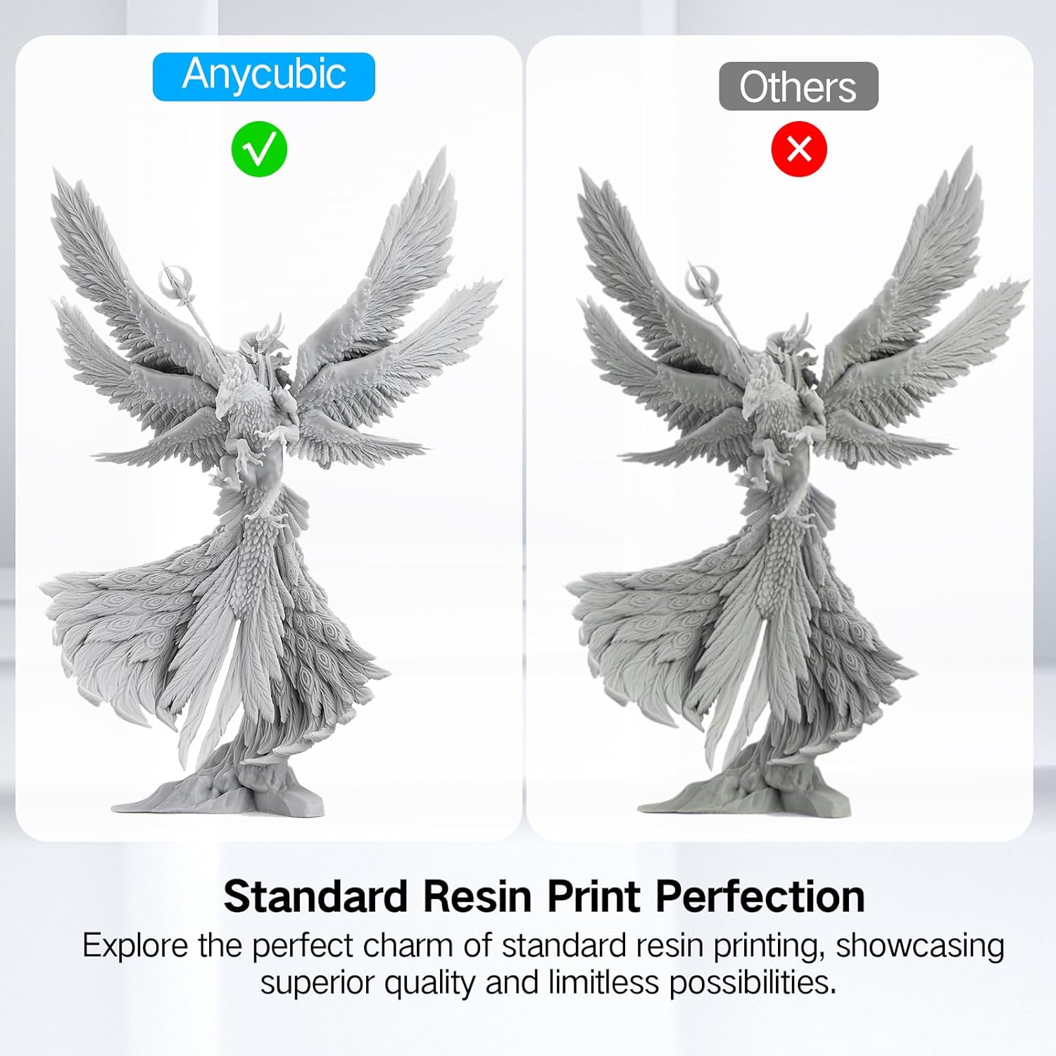 VIDAROSA 3D Printer Resin 1KG, LCD Photopolymer Resin for LCD/DLP 3D Printing, Standard UV 405nm Curing Resin, Low Odor, High Precision, White, J-3D1KG-WH