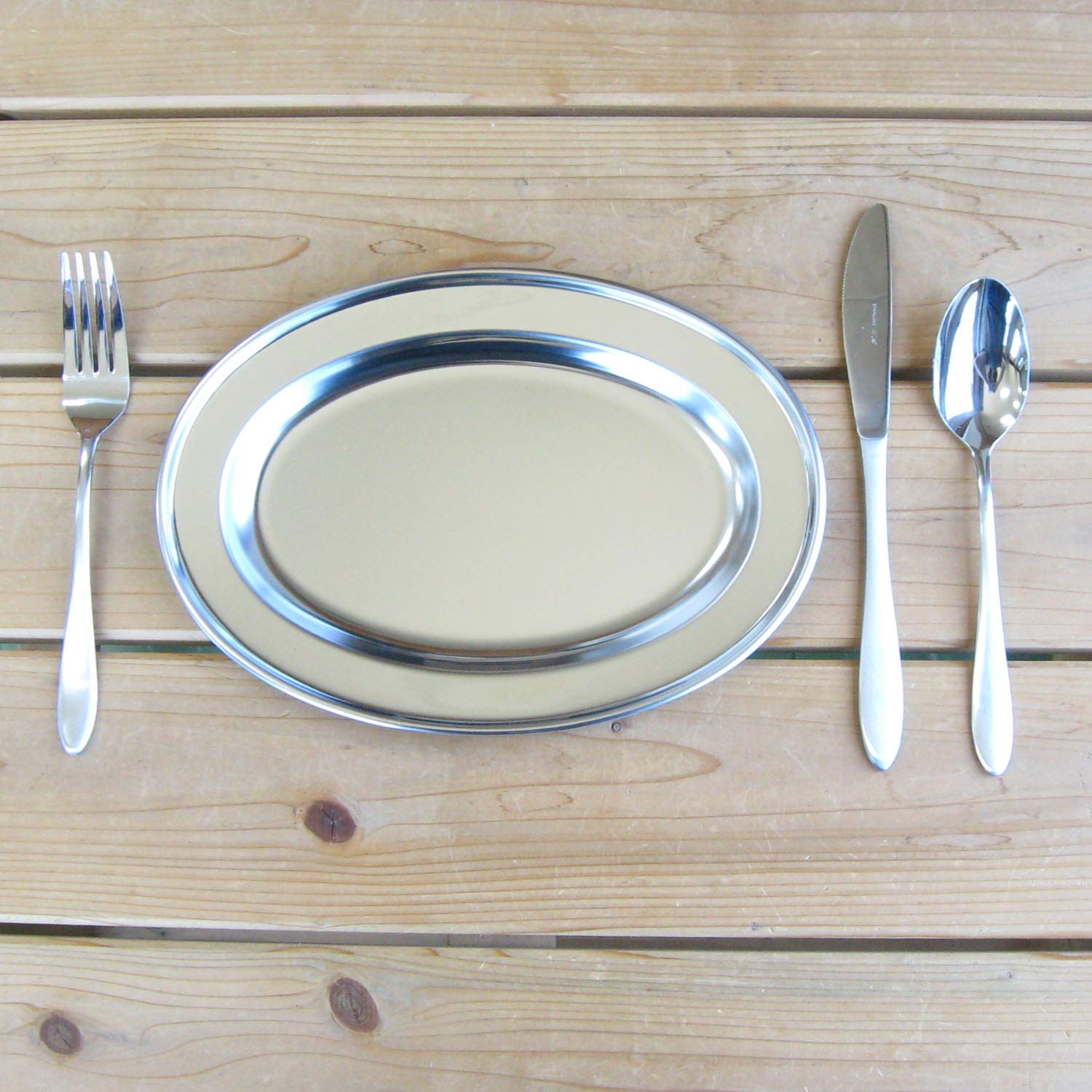 ステンレス皿 巻渕小判皿 業務用 ステンレスプレート皿 10枚セット N0628