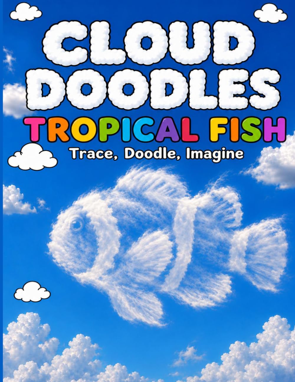 Cloud Doodles - Tropical Fish: Trace Doodle Imagine