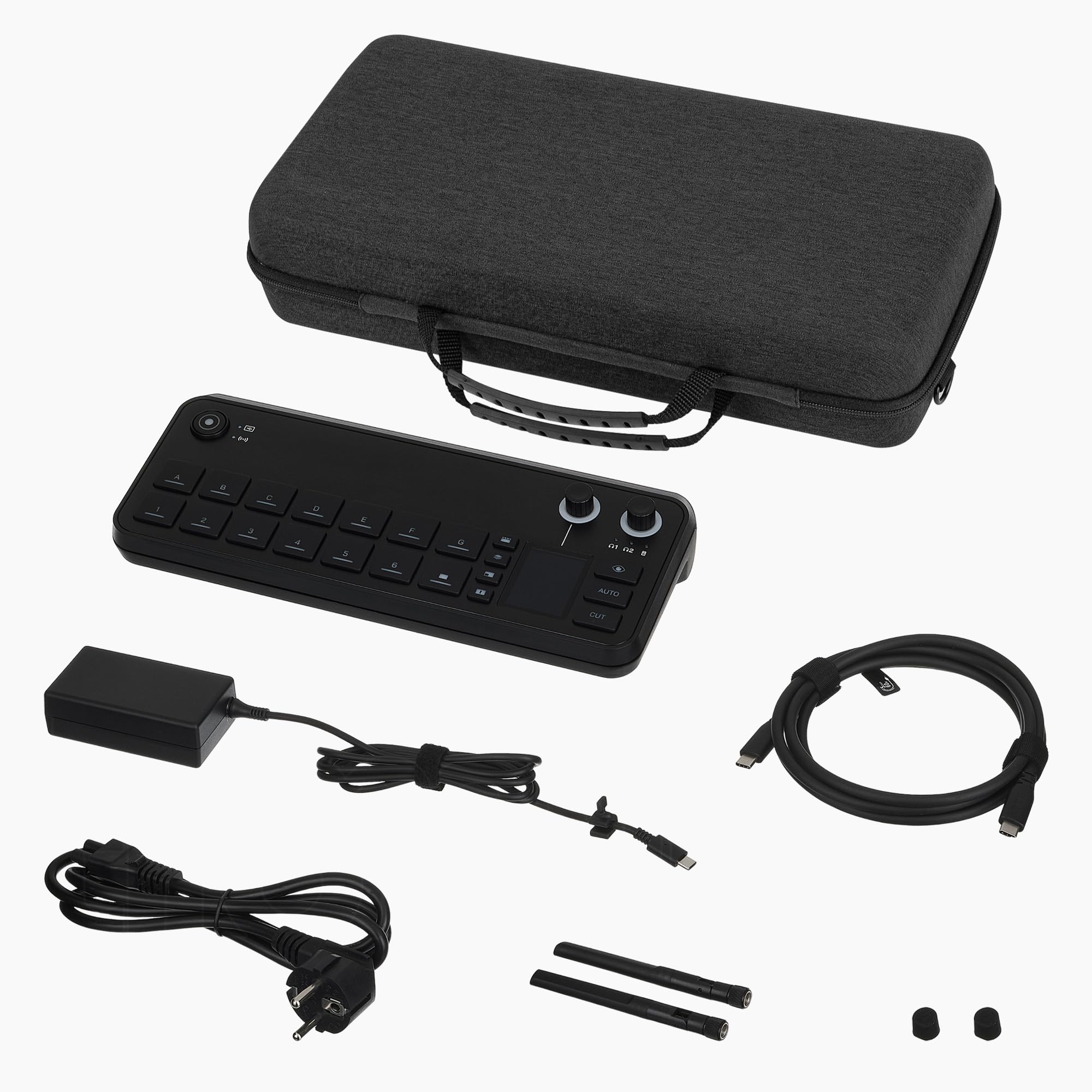 Custodia da trasporto per interfaccia audio Geekria, compatibile con RØDE RØDECaster Video, borsa da viaggio portatile con guscio rigido EVA (grigio scuro)