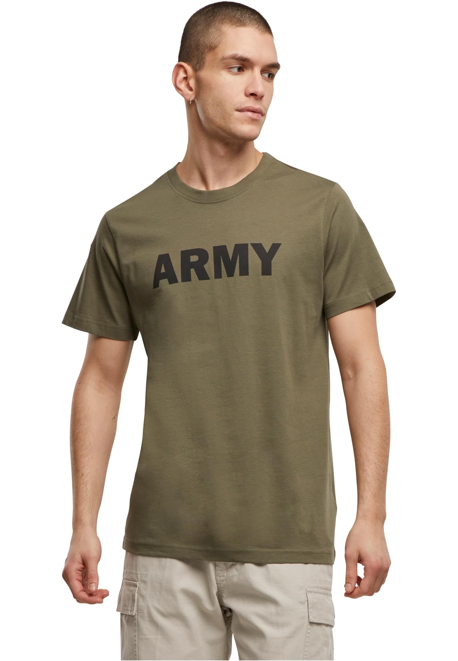 Brandit Army T-Shirt, Many Colours, Sizes S to 5XL, Olive, 5XL