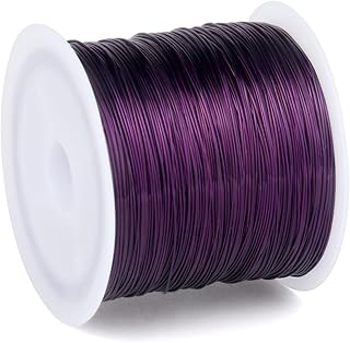 328FT Jewelry Wire 28 Gauge Tarnish-Resistant Copper Beading Wires Roll Bulk for DIY Crafts Jewelry Making, Purple Wire