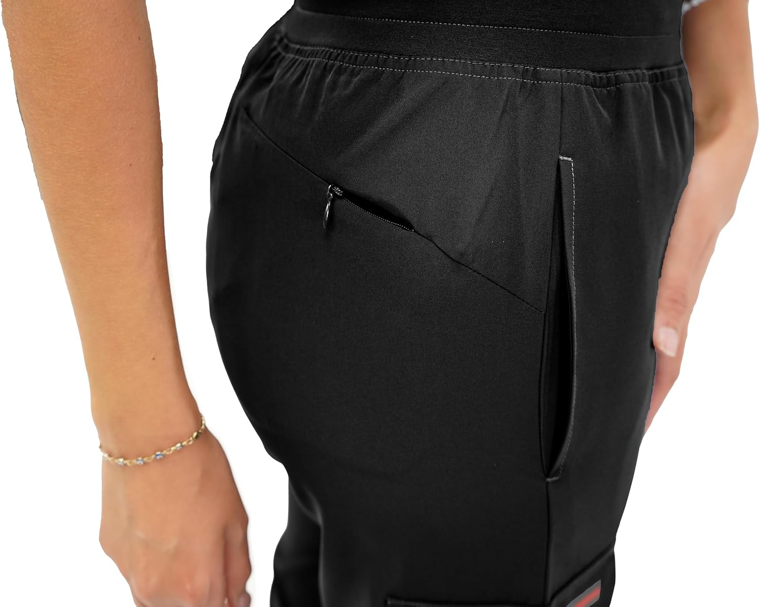 FUBU Women's Slim Fit Jogger Yoga Scrub Pant Medical Nursing Uniform image 4