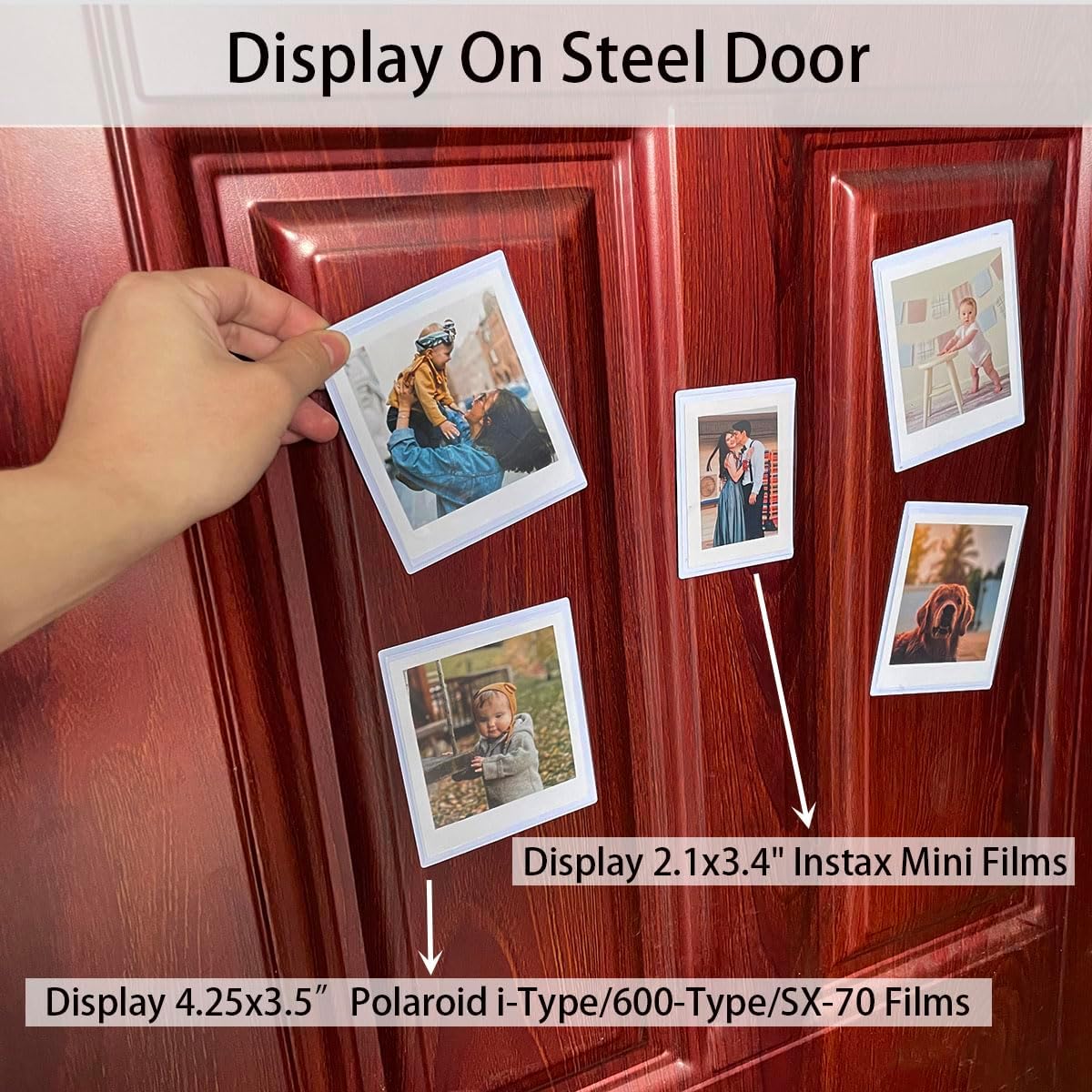 3.5x4.25” Magnetic Polaroid Instax Wide Photo Frame for Fridge (10 Pcs）