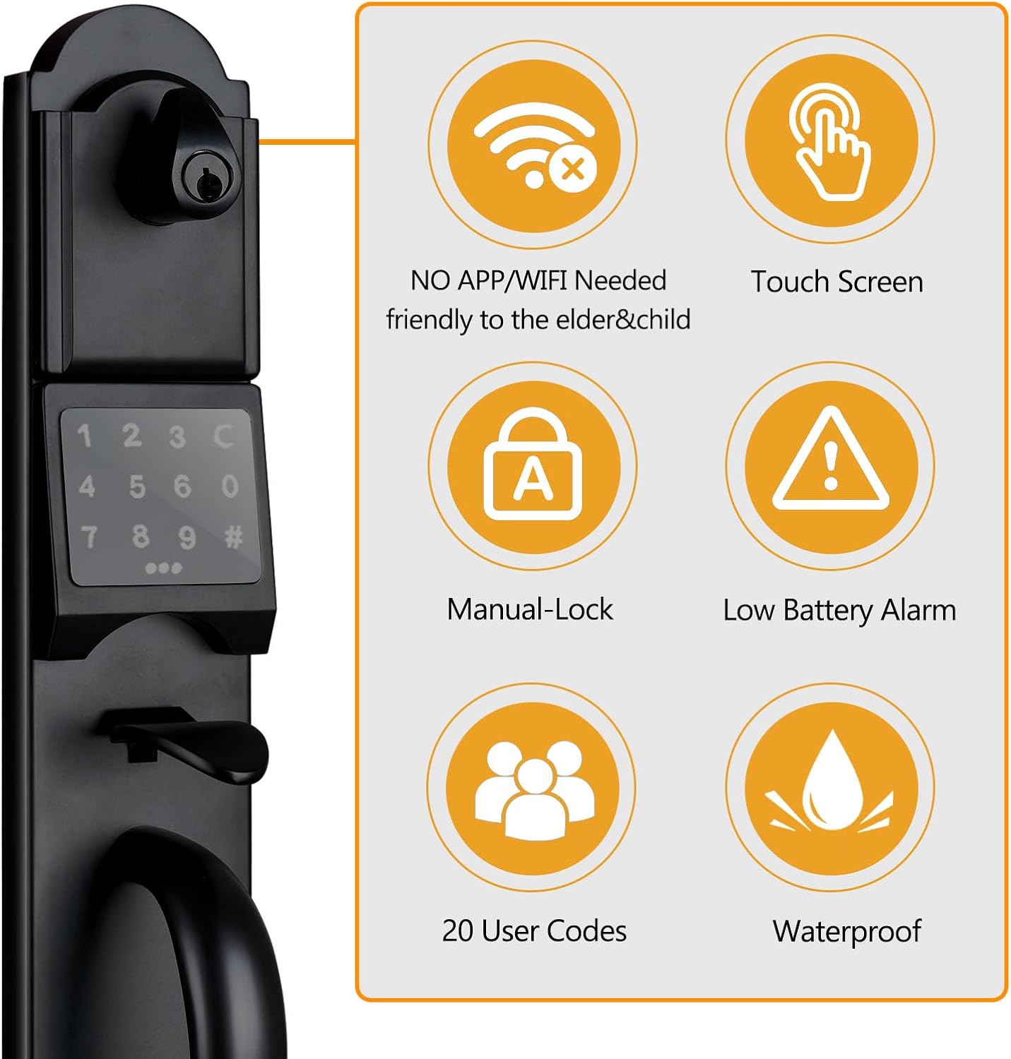 Keyless Front Door Lock Set & Halifax Keyed Front Door Handle