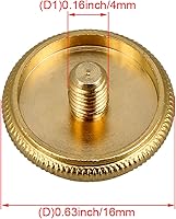 Vista 4 de BQLZR Botón de dedo de trompeta verde dorado Instrumentos musicales diámetro 0.630 in piezas de repuesto paquete de 3