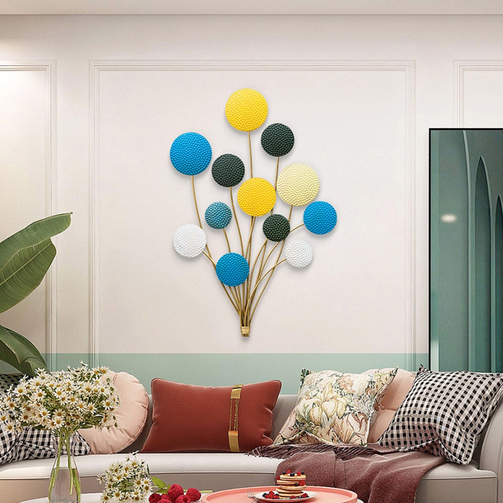 Sztuka dekoracji ścian i metali Metalowy balon ścienny dekoracja do salonu 86x59cm Nowoczesna sztuka ścienna 3D Rzeźba ścienna Wystrój domu