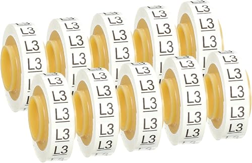 3M ScotchCode Wire Marker Tape Refill Roll SDR-L3, 10 Rolls, Printed with 'L3', 