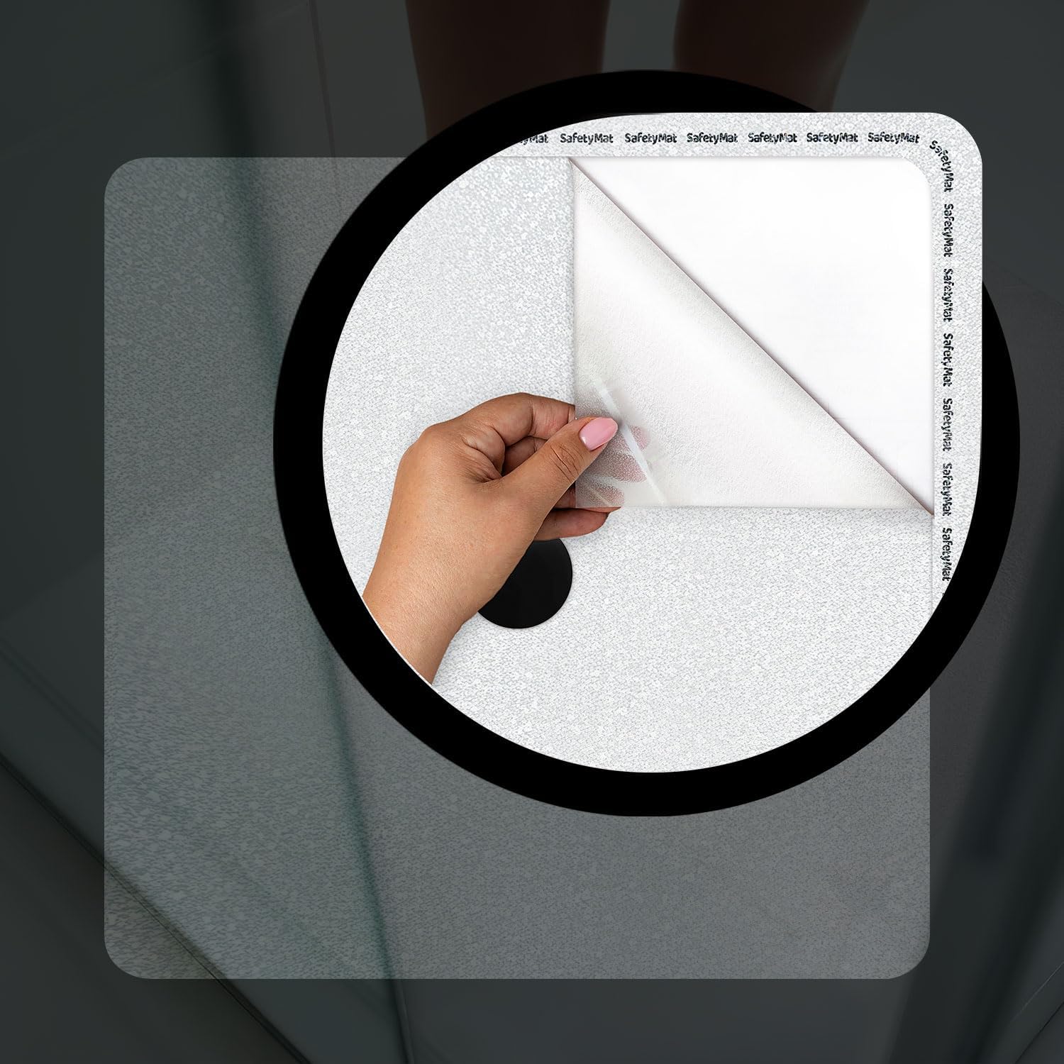 SafetyMat® Peel and Stick, Shower Non Slip Mat | Fun Yellow Daisy Pattern Design | Patented, Premium, Resilient, Non Abrasive Bathtub Sticker in Pro Slip Resistant Grade