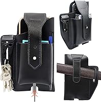 Vista 1 de Funda de cuero para teléfono celular para hombres, soporte para cinturón de teléfono celular para hombres, funda de cuero para cinturón de hombre