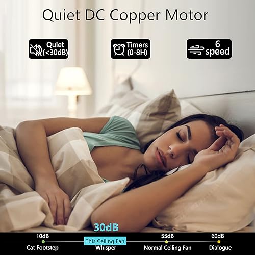 Miniatura 4 de Ohniyou Ventilador de techo rústico con luces y control remoto, ventilador de techo rústico de 52 pulgadas con lámpara enjaulada, ventiladores de