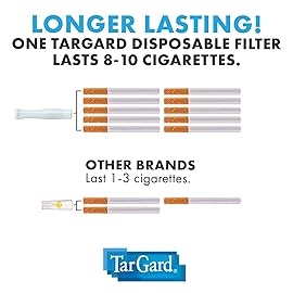 TarGard Venturi Style Disposable Filters | 800-1,000+ Cigarettes Filtered per 100 Pack | Effective XL Filter, Not Just A Holder | White