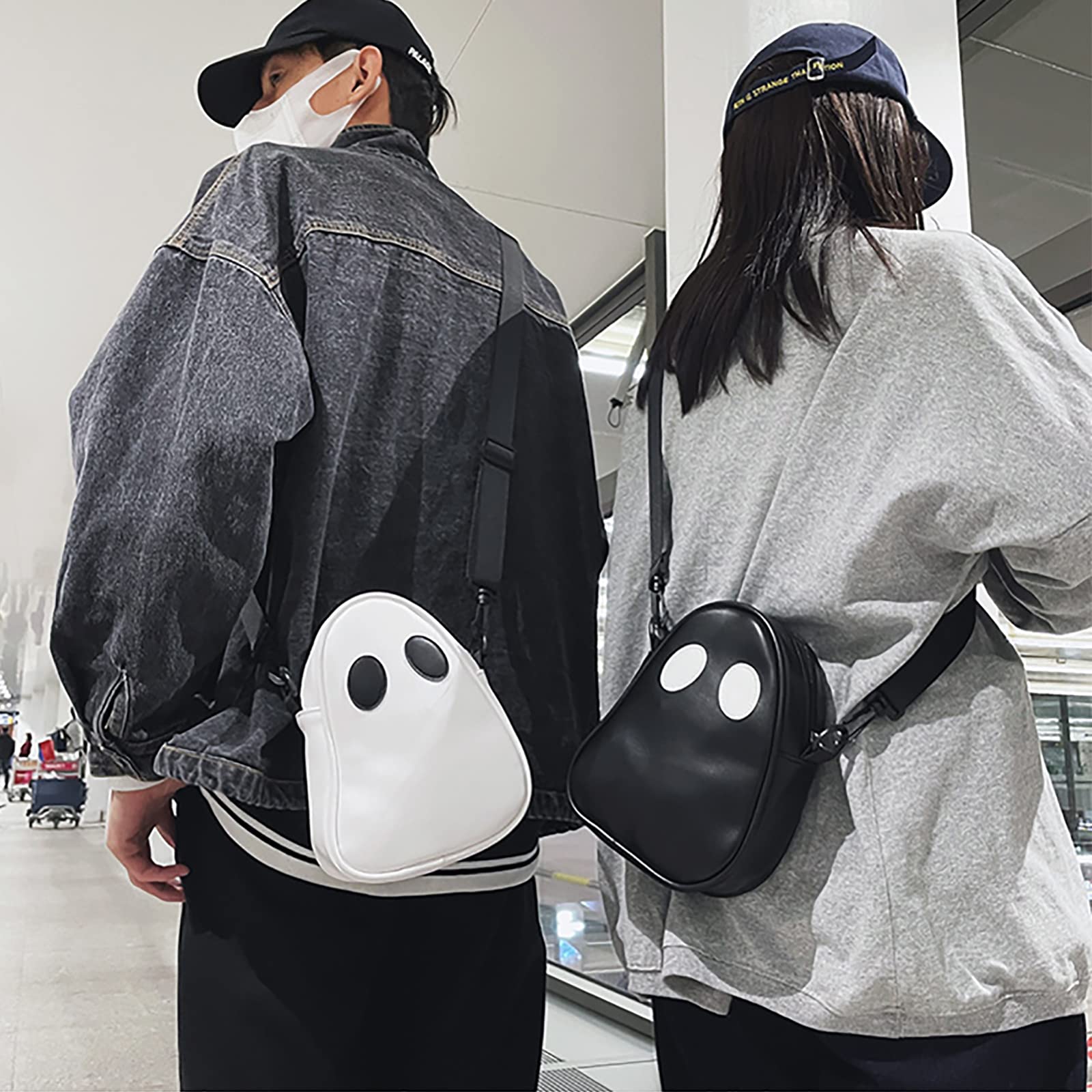Halloween Purse Novelty Ghost Purse for Women Men Cute Crossbody Bag Satchel Bag Novelty Shoulder Bag