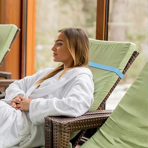 Miniatura 7 de Paquete de 8 bandas de toalla de playa, bandas de toalla de playa, clips de toalla elásticos para sillas de playa, artículos esenciales de crucero