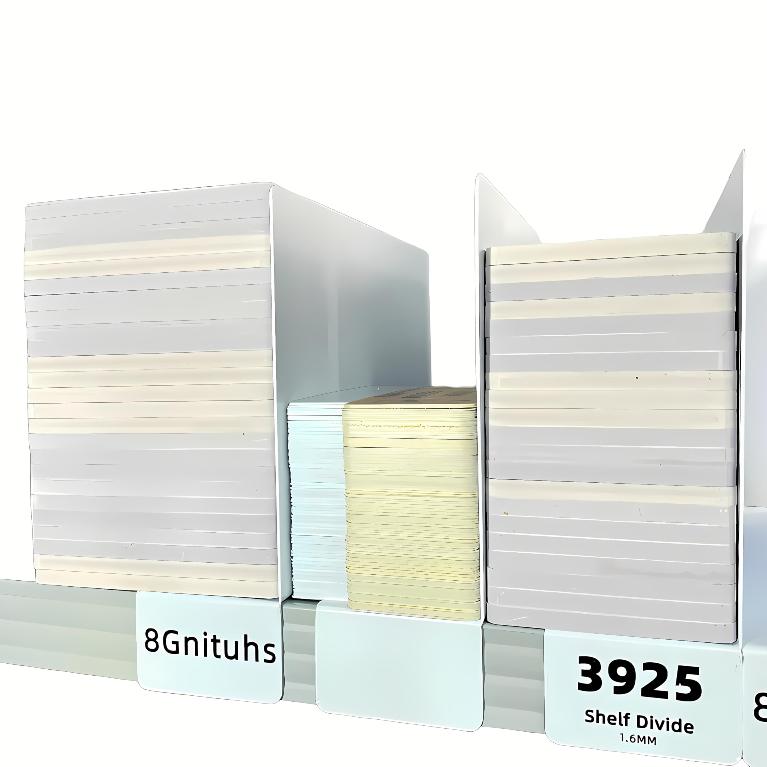 50 pezzi 39*25 cm Divisori per scaffali da magazzino/Divisori rimovibili per scaffali/Separatori per articoli/Classificazione inventario cosmetici/ Divisori resistenti per bordi scaffali che